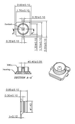 I-PEX MHF Ⅲ接口表贴装式焊接PCB板