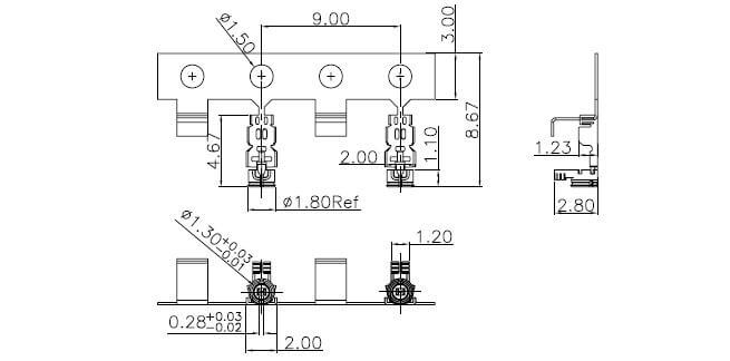 IPEX接口Ⅲ代（MHF）连接器接RF0.81同轴线